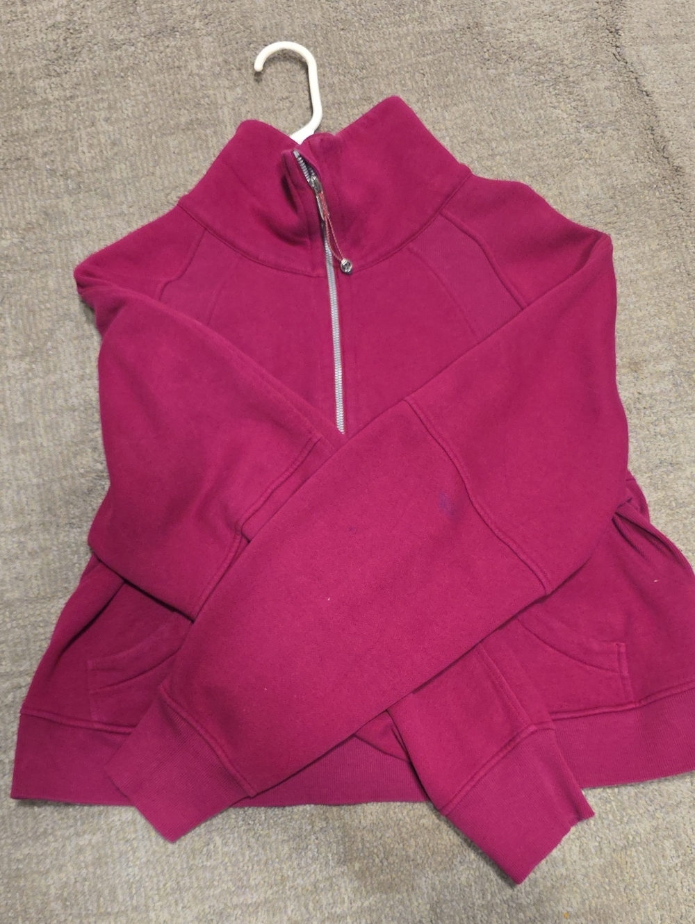 Women's Lululemon Half-Zip Fuchsia Pullover Sweater